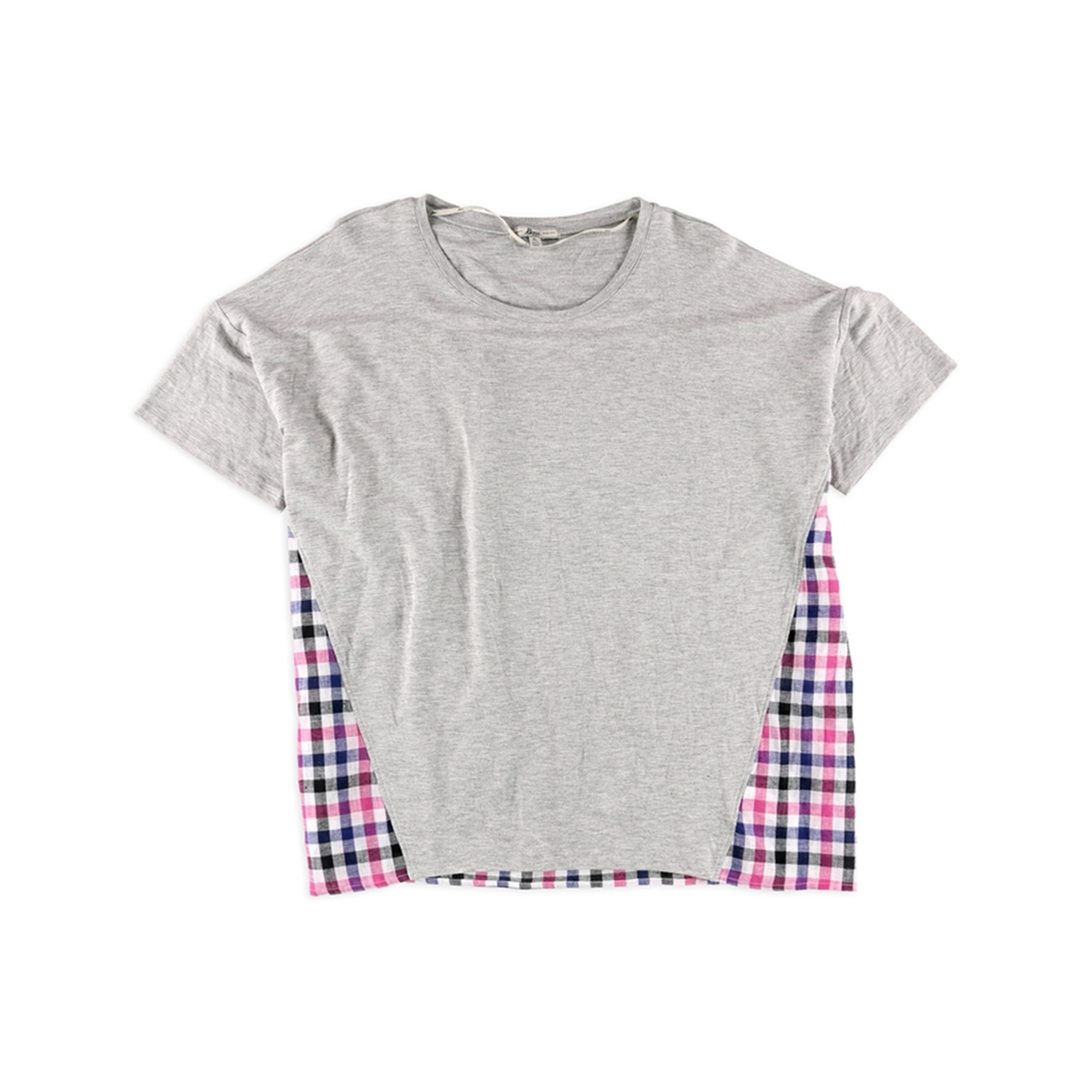 G.H. Bass \u0026 Co. Womens Contrast Short Sleeve Sweatshirt, Grey, X-Large